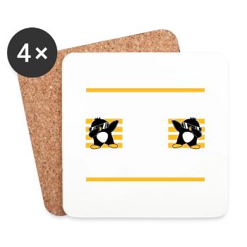 I'm Not Short I'm Penguin Size Dabbing Dab Dance - Coasters (set of 4) - white - Front