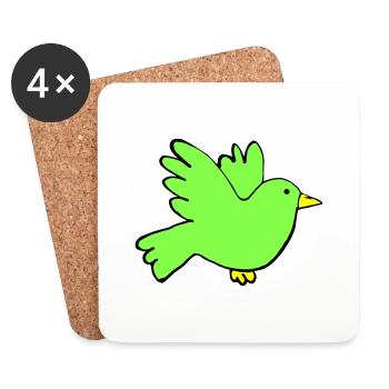 bird colors - Untersetzer (4er-Set) - Weiß - Vorne