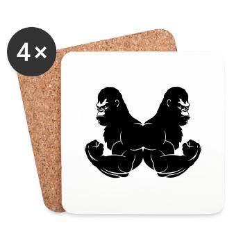 Gorilla 2 - Coasters (set of 4) - white - Front