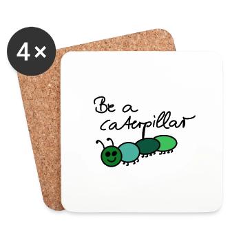 Caterpillar1 - Untersetzer (4er-Set) - Weiß - Vorne