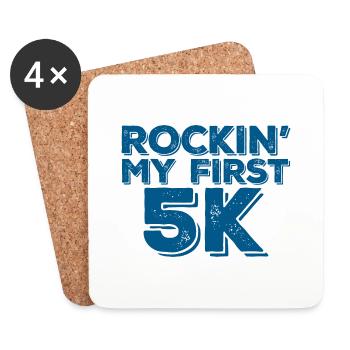 Rockin' My First 5k 3 - Untersetzer (4er-Set) - Weiß - Vorne