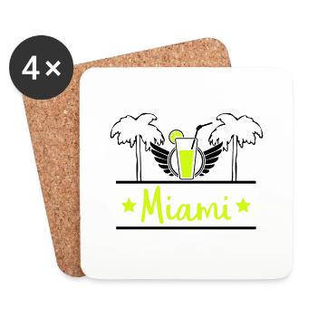 Miami - Coasters (set of 4) - white - Front