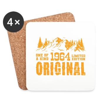 Birthday Gift 1964 - 1964 - Coasters (set of 4) - white - Front