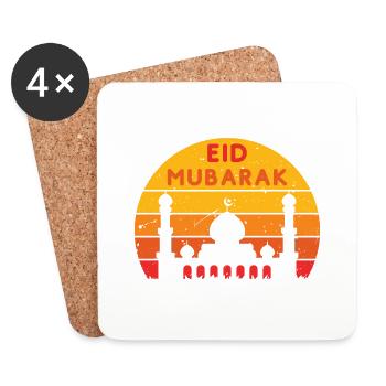 Ramadan Eid Mubarak Sunset Colors - Coasters (set of 4) - white - Front