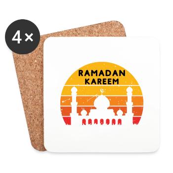 Ramadan Kareem Sunset - Coasters (set of 4) - white - Front