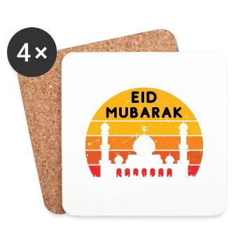 Ramadan Eid Mubarak Sunset - Coasters (set of 4) - white - Front