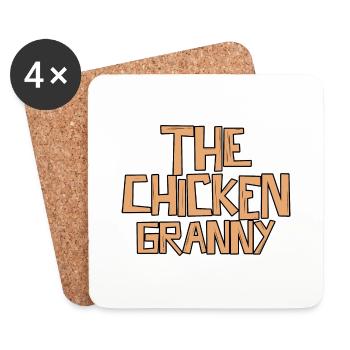 La Mamie Poulet 3 - Dessous de verre (lot de 4) - blanc - Devant