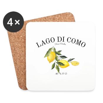 Lake Como - Holidays - Italy - Lago di Como - Coasters (set of 4) - white - Front