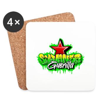 Silvaner Guerrilla Graffiti Style - Coasters (set of 4) - white - Front