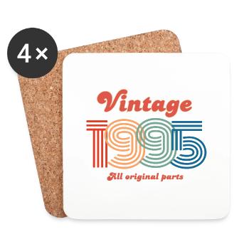 Vintage 1995 all original parts - Dessous de verre (lot de 4) - blanc - Devant