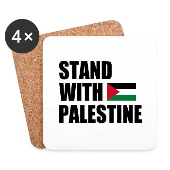 Stand with palestine - Coasters (set of 4) - white - Front