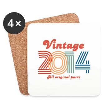 Vintage 2016 all original parts - Dessous de verre (lot de 4) - blanc - Devant