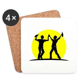 Crew Party Group Celebrations Bachelor Party - Coasters (set of 4) - white - Front