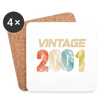 Vintage 2001 Retro - Best-seller - Dessous de verre (lot de 4) - blanc - Devant