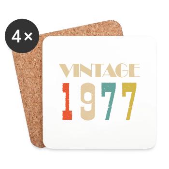 1970 Vintage Geschenk in limitierter Auflage - Untersetzer (4er-Set) - Weiß - Vorne