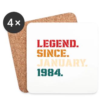 Legend Since January 1984 - Dessous de verre (lot de 4) - blanc - Devant
