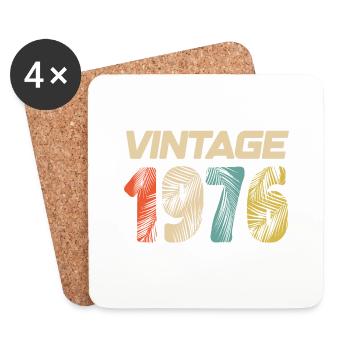 Vintage 1976 Retro - Bestseller - Untersetzer (4er-Set) - Weiß - Vorne