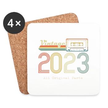 2023 Original 2023 Vintage Vintage Retro Jahrestag - Untersetzer (4er-Set) - Weiß - Vorne