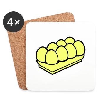 Eier symbol - Untersetzer (4er-Set) - Weiß - Vorne