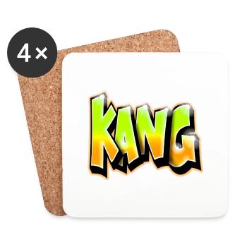 KANG GRAFFITI NAME PRINT Gelb - Untersetzer (4er-Set) - Weiß - Vorne