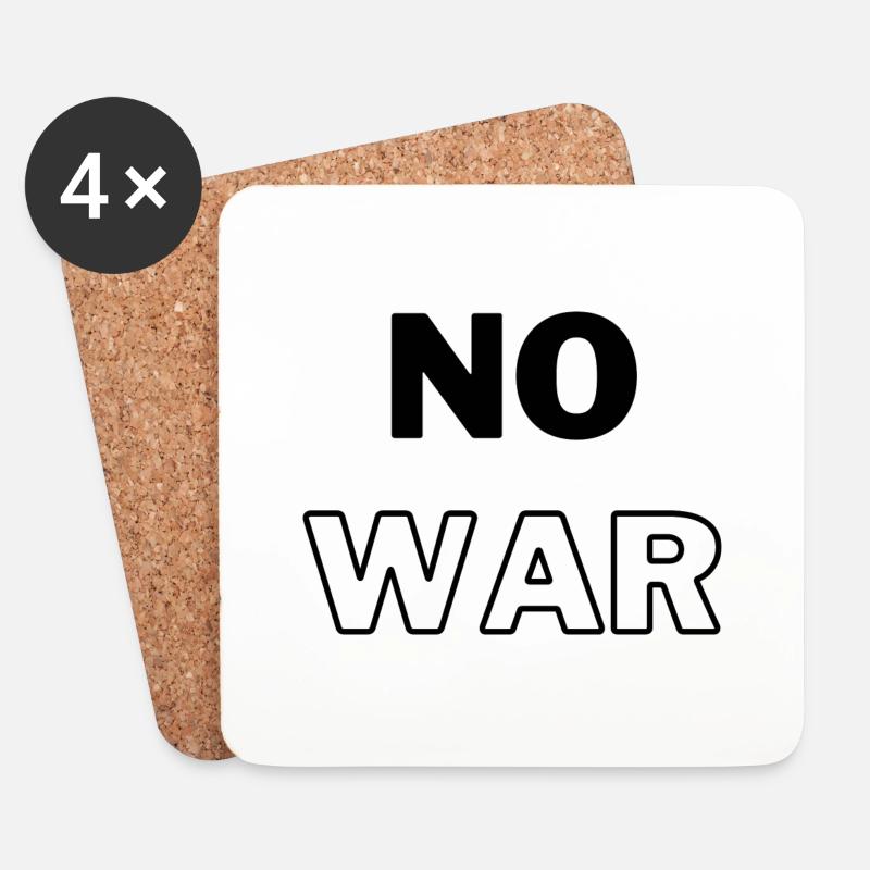 No WAR - Coasters (set of 4) - white