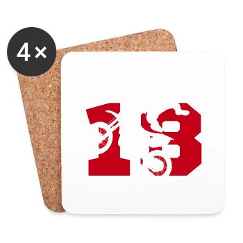 Moto 18 biker - Coasters (set of 4) - white - Front