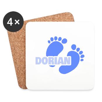 Geburt Dorian - Untersetzer (4er-Set) - Weiß - Vorne