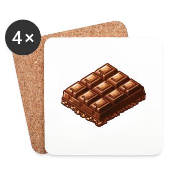 Chocolate Pixel Icon - Coasters (set of 4) - white - Front