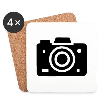 Appareil Photo - Dessous de verre (lot de 4) - blanc - Devant