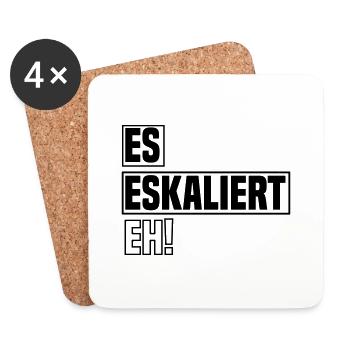es eskaliert eh - Untersetzer (4er-Set) - Weiß - Vorne