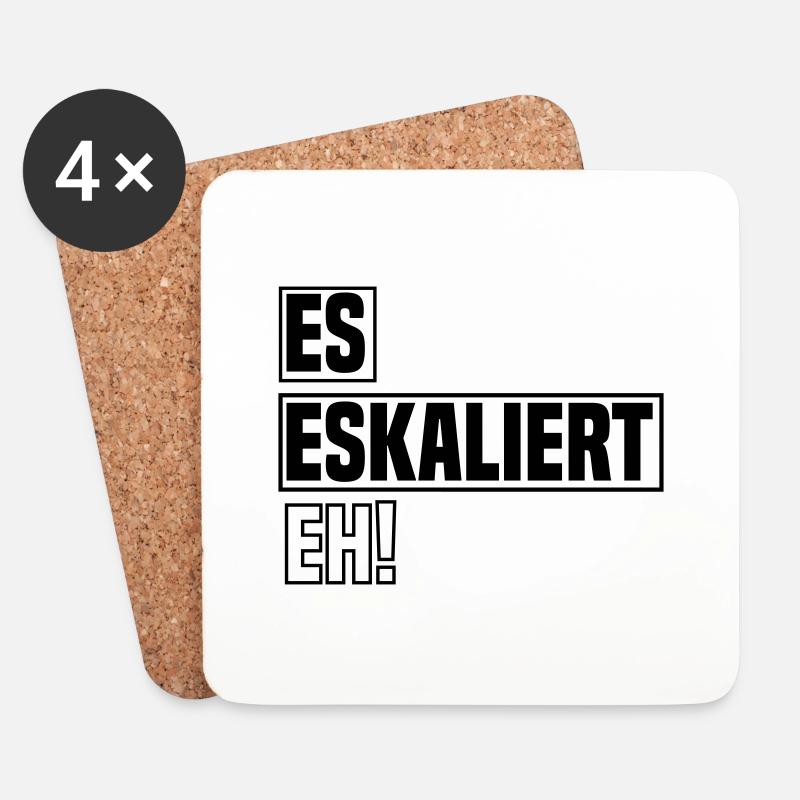 es eskaliert eh - Untersetzer (4er-Set) - Weiß