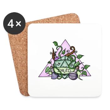 Druid | RPG | Magisch | Nerdy Stuff | Handmade | - Untersetzer (4er-Set) - Weiß - Vorne