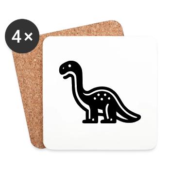 Dinosaur - Coasters (set of 4) - white - Front