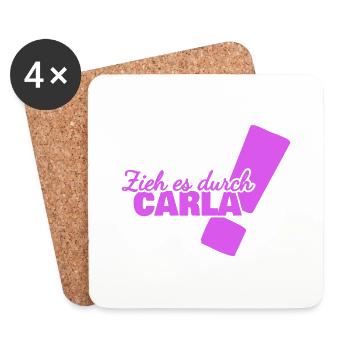 Vorname Carla - Untersetzer (4er-Set) - Weiß - Vorne