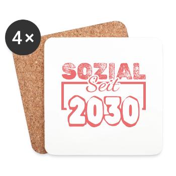 Social Workers 2030 - Coasters (set of 4) - white - Front