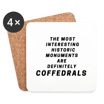The Most interesting monuments are coffedrals - Untersetzer (4er-Set) - Weiß - Vorne