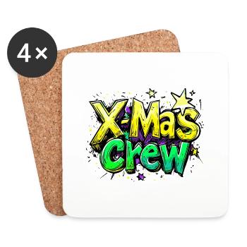 Équipage de Noël - Dessous de verre (lot de 4) - blanc - Devant