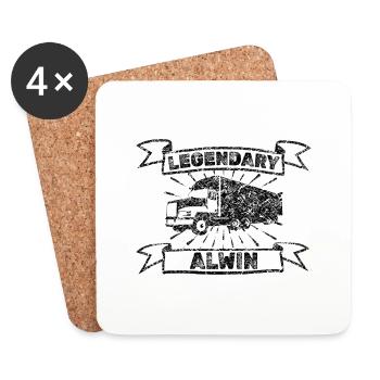 Alwin - Dessous de verre (lot de 4) - blanc - Devant