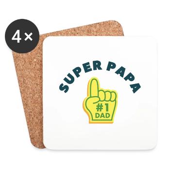 Super Dad - Coasters (set of 4) - white - Front