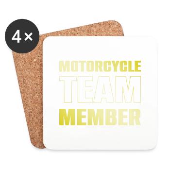 Motorcycle Team - Untersetzer (4er-Set) - Weiß - Vorne