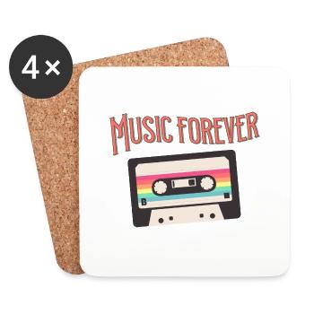 Music forever - Coasters (set of 4) - white - Front