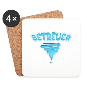Beruf Betreuer - Untersetzer (4er-Set) - Weiß - Vorne