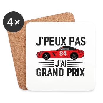 Je peux pas j ai grand prix - Dessous de verre (lot de 4) - blanc - Devant