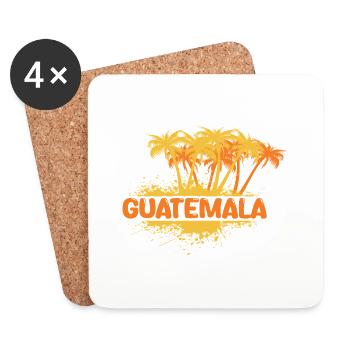 Party Guatemala - Coasters (set of 4) - white - Front
