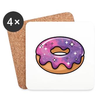 Cosmic Galaxy Donut - Coasters (set of 4) - white - Front