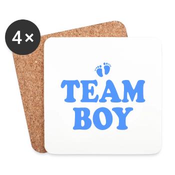 Team boy - Dessous de verre (lot de 4) - blanc - Devant