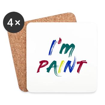 I'M PAINT - I Love to Finger Paint – Finger Paints - Coasters (set of 4) - white - Front