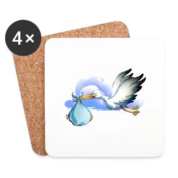 Incoming - Coasters (set of 4) - white - Front