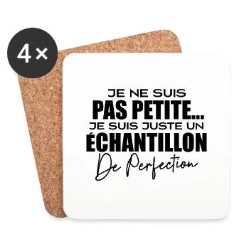 Femme humour, perfection, cadeau fête des mères - Dessous de verre (lot de 4) - blanc - Devant