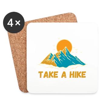 Take a hike - Coasters (set of 4) - white - Front
